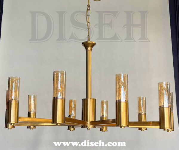 لوستر یک طبقه طلایی برای آپارتمان