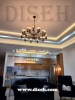 اجرای لوستر مدرن در خانه آپارتمانی