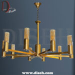 لوستر یک طبقه طلایی برای آپارتمان