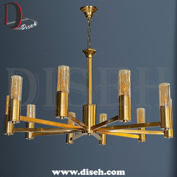 لوستر یک طبقه طلایی برای آپارتمان