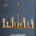 لوستر یک طبقه طلایی برای آپارتمان