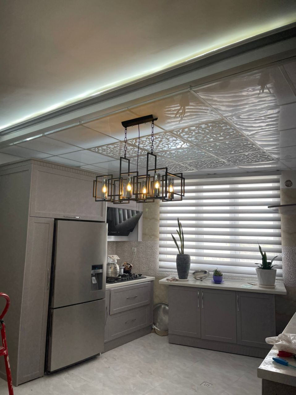 اجرای ست کامل لوستر مشکی مدرن