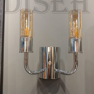 لوستر دیواری دو شعله نقره ای