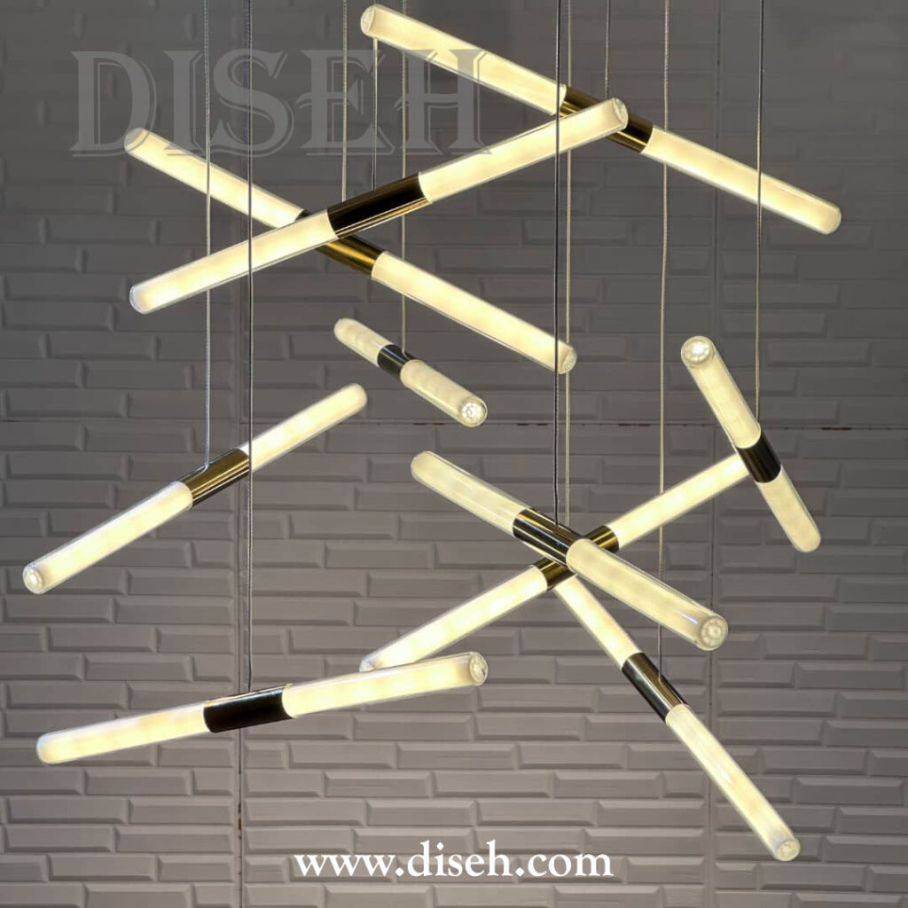 لوستر فانتزی 10 شعله طلایی