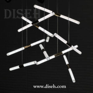 لوستر فانتزی 10 شعله طلایی