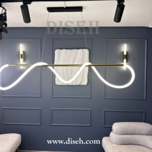 لوستر خطی دکوراتیو با نوار نوری