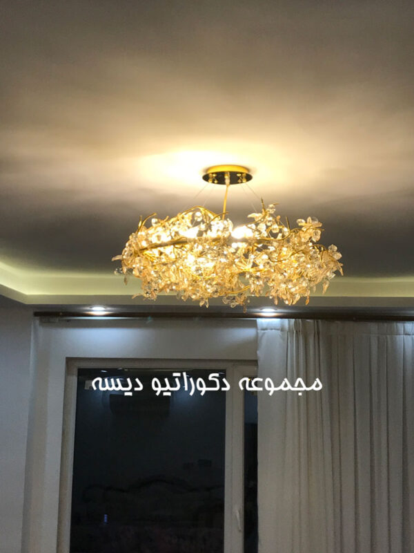 لوستر نئوکلاسیک جدید طلایی80 سانت