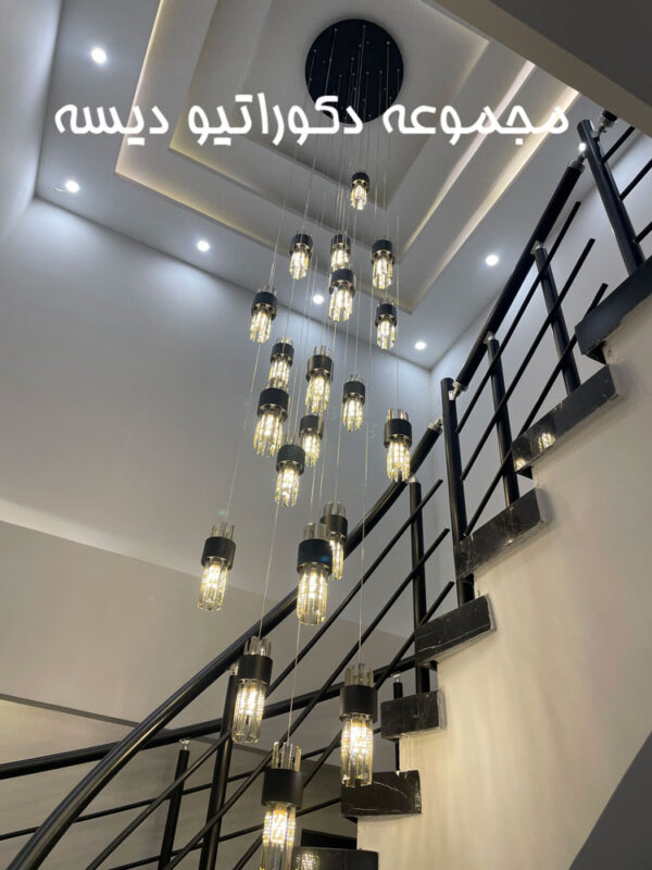 قیمت لوستر راه پله دوبلکس