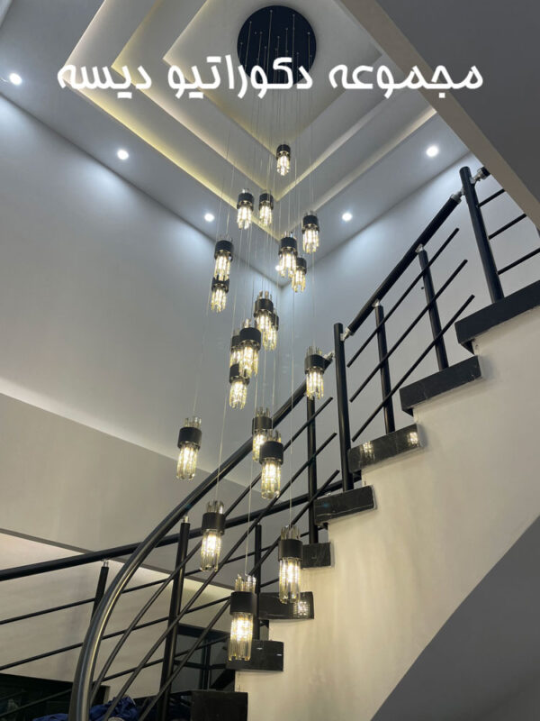 قیمت لوستر راه پله دوبلکس