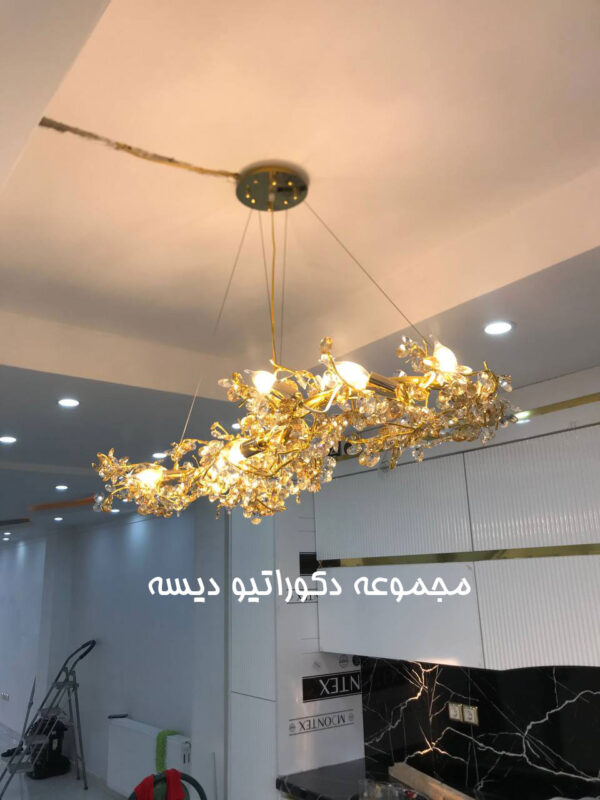 لاینر نئوکلاسیک باکریستال سفید و عسلی