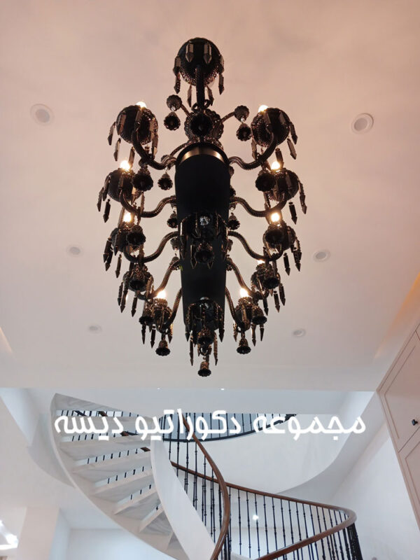 لوستر خطی باکارا مشکی