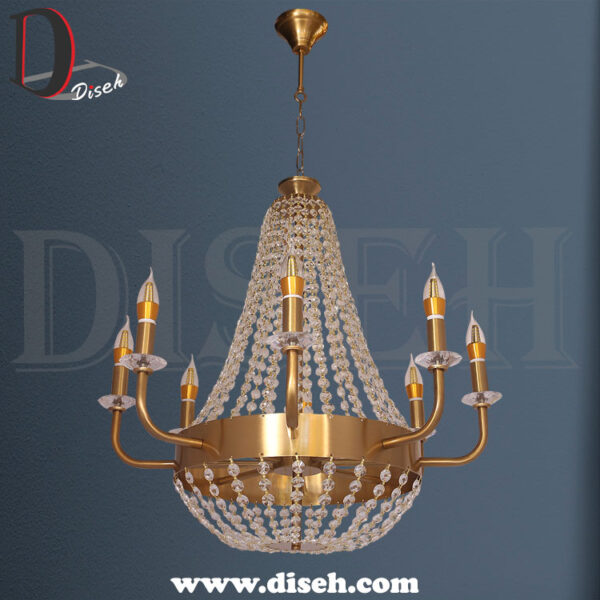 لوستر گلابی طلایی