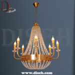 لوستر گلابی طلایی